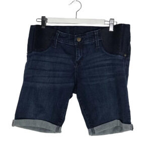 NWT Maternity Denim Bermuda Shorts Power stretch